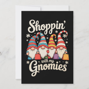 Cartes Pour Fêtes Annuelles Achats de Noël avec mes Gnomies Gnome Xmas
