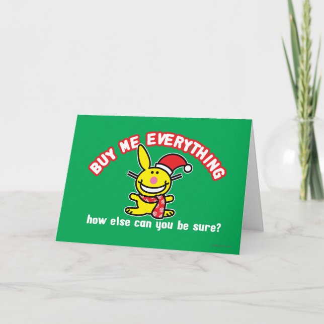Cartes Pour Fêtes Annuelles Achète-moi tout (Devant)