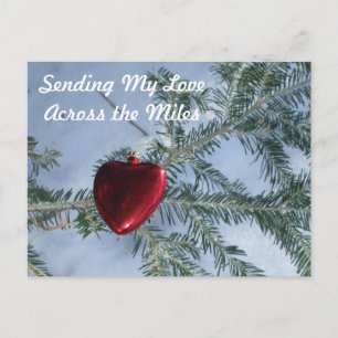 Cartes Pour Fêtes Annuelles Across the Miles Valentine's Day Heart Holiday Po