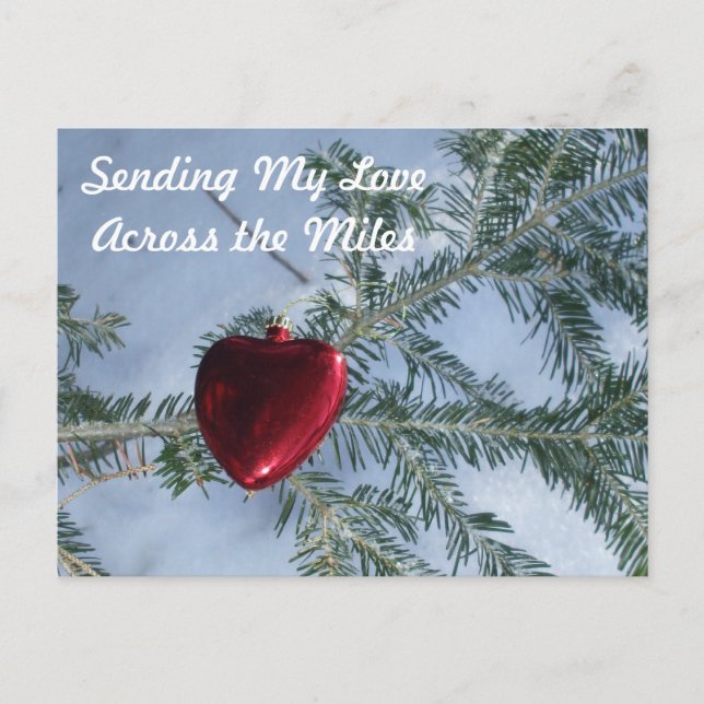 Cartes Pour Fêtes Annuelles Across the Miles Valentine's Day  Heart Holiday Po (Devant)