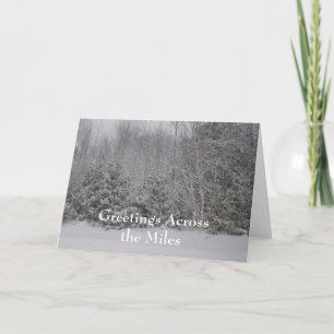 Cartes Pour Fêtes Annuelles Across the Miles Winter Trees Greeting