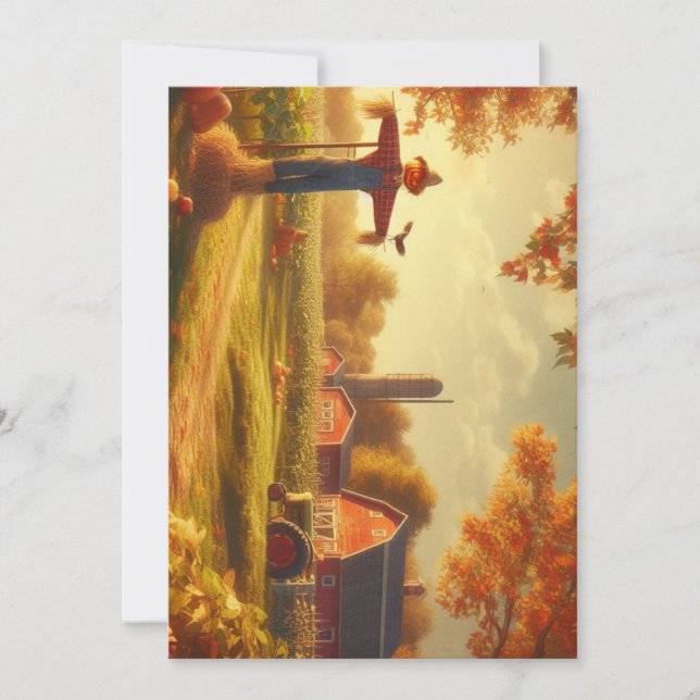 Cartes Pour Fêtes Annuelles Action de grâce / Automne sur la ferme (Devant)