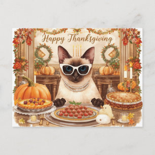 Cartes Pour Fêtes Annuelles Action de grâce avec citrouille et fleur pour amat