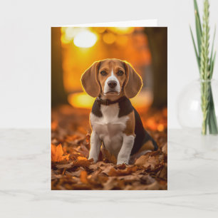Cartes Pour Fêtes Annuelles Action de grâce chiot Beagle