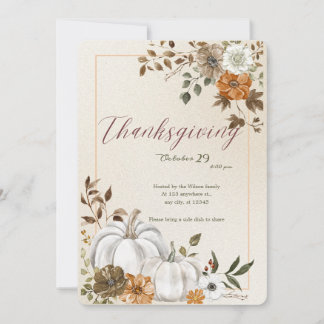Cartes Pour Fêtes Annuelles Action de grâce Citrouille & Automne