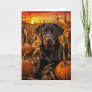 Cartes Pour Fêtes Annuelles Action de grâce Labrador Retriever