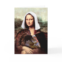 Action de grâce Mona Lisa Pèlerin avec Dinde