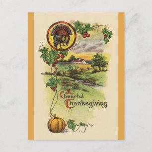 Cartes Pour Fêtes Annuelles Action de grâces vintage