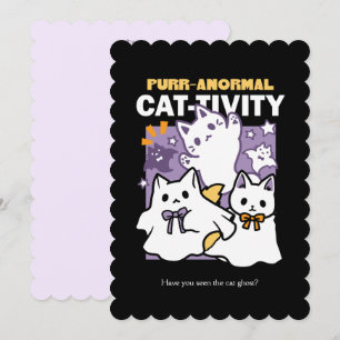 Cartes Pour Fêtes Annuelles Activité féline paranormale - Création de chat pou