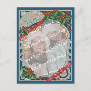 Cartes Pour Fêtes Annuelles Add-Your-Photo Christmas Vintage Joyful Yuletide