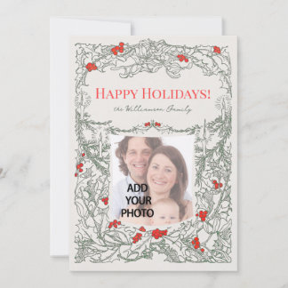 Cartes Pour Fêtes Annuelles Add Your Photo Classical Christmas Holiday Card
