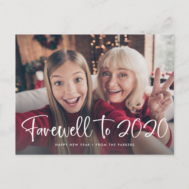 Cartes Pour Fêtes Annuelles Adieu à 2020 | Joyeux Nouvel An 2021 Photo (Devant)