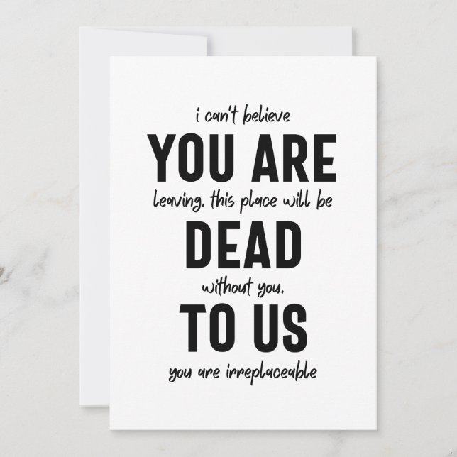 Cartes Pour Fêtes Annuelles adieu du collègue, retraite, adieu du collègue, (Devant)