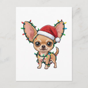Cartes Pour Fêtes Annuelles Adorable Chihuahua portant un pull de Noël confort