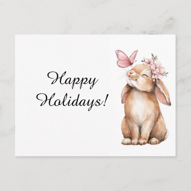 Cartes Pour Fêtes Annuelles Adorable  Easter a cute bunny  (Devant)