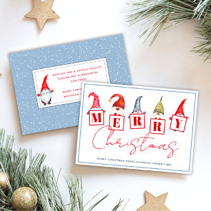 Cartes Pour Fêtes Annuelles Adorable Joyeux Noël Gnomes Affaires