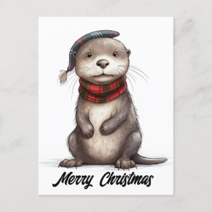 Cartes Pour Fêtes Annuelles adorable Otter de Noël