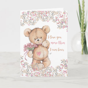 Cartes Pour Fêtes Annuelles Adorable ours de Saint-Valentin