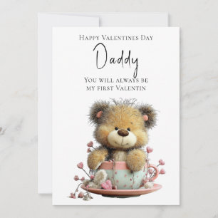 Cartes Pour Fêtes Annuelles Adorable "Papa, tu seras toujours mon premier Vale