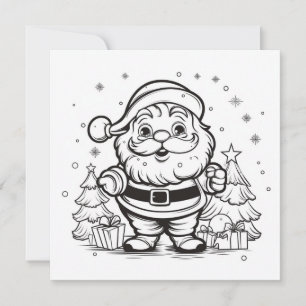 Cartes Pour Fêtes Annuelles Adorable Père Noël Coloriage de Noël Enfants Artis