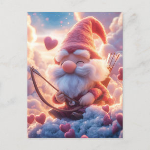 Cartes Pour Fêtes Annuelles Adorable Valentine's Day Gnome avec Bow et Flèche