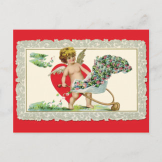 Cartes Pour Fêtes Annuelles Adorable Vintage Cherub Valentine