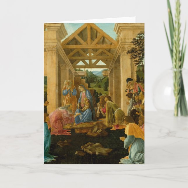 Cartes Pour Fêtes Annuelles Adoration de la Magi (Devant)