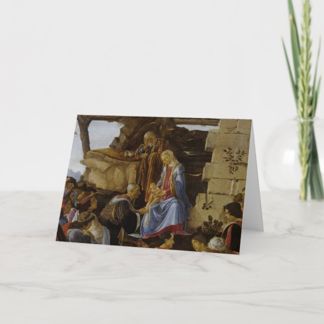 Cartes Pour Fêtes Annuelles Adoration de la Magi (Devant)
