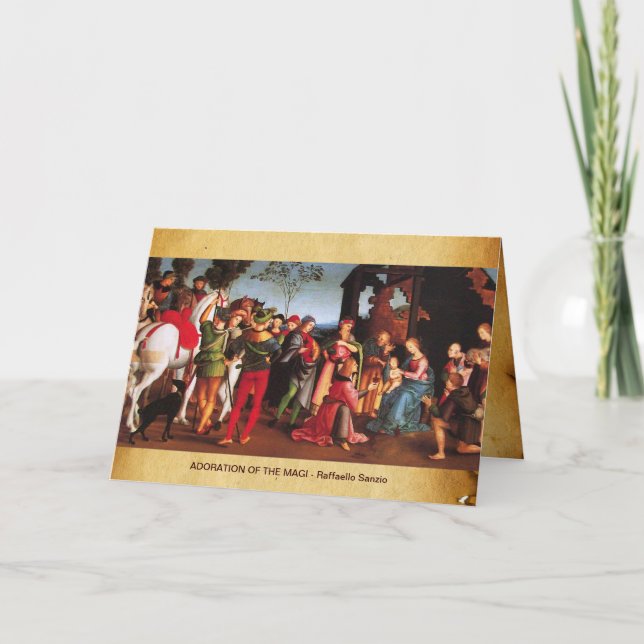 CARTES POUR FÊTES ANNUELLES ADORATION DE LA MAGI (Devant)