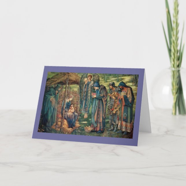Cartes Pour Fêtes Annuelles Adoration de la Magi (Devant)