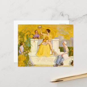 Cartes Pour Fêtes Annuelles Adoration de la maison par Grant Wood