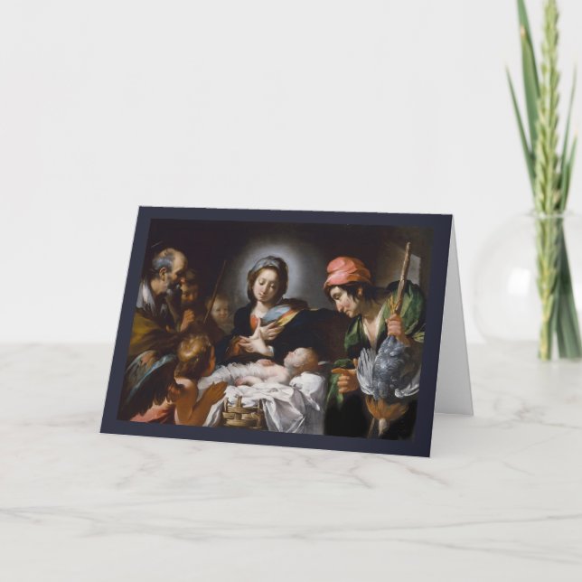Cartes Pour Fêtes Annuelles Adoration des bergers (Devant)