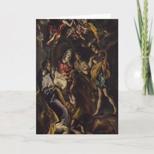 Cartes Pour Fêtes Annuelles Adoration des bergers