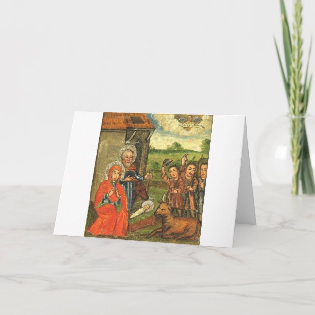 Cartes Pour Fêtes Annuelles Adoration des bergers icône ukrainienne (Devant)