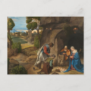 Cartes Pour Fêtes Annuelles Adoration des bergers par Giorgione Noël