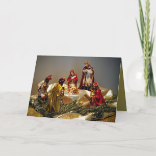Cartes Pour Fêtes Annuelles Adoration des Figurines émaillées Magi