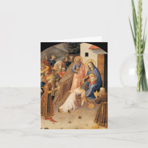 Cartes Pour Fêtes Annuelles Adoration des Mages par Fra Angelico 1423
