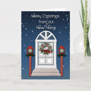 Cartes Pour Fêtes Annuelles Adresse de la porte de Noël Changement Salutation