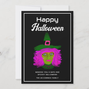 Cartes Pour Fêtes Annuelles Adulte Halloween Wicked Witch Custom