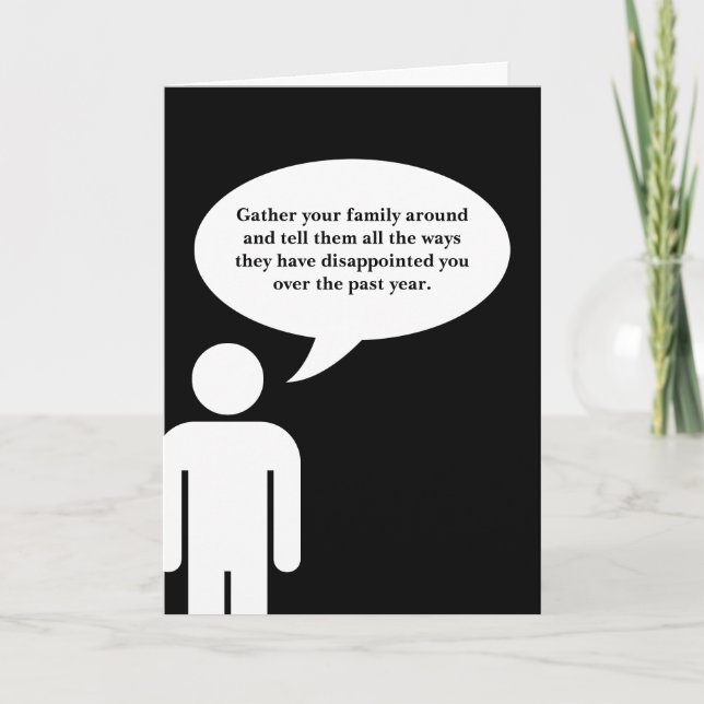 Cartes Pour Fêtes Annuelles aération des réclamations FESTIVUS (Devant)