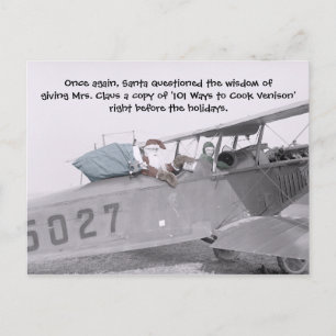 Cartes Pour Fêtes Annuelles Aero Père Noël ! -Carte postale