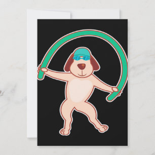 Cartes Pour Fêtes Annuelles Aérobic à l'eau de chien   Drôle cadeau 