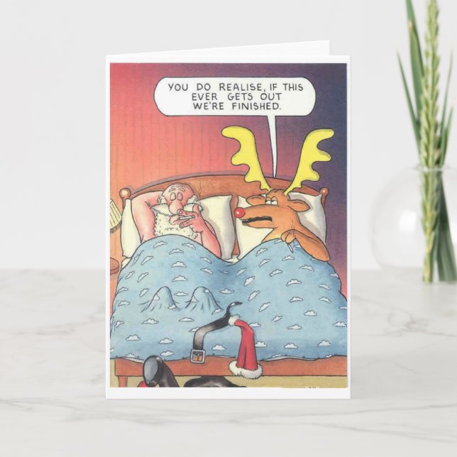 Cartes Pour Fêtes Annuelles Affaire de Père Noël (Devant)