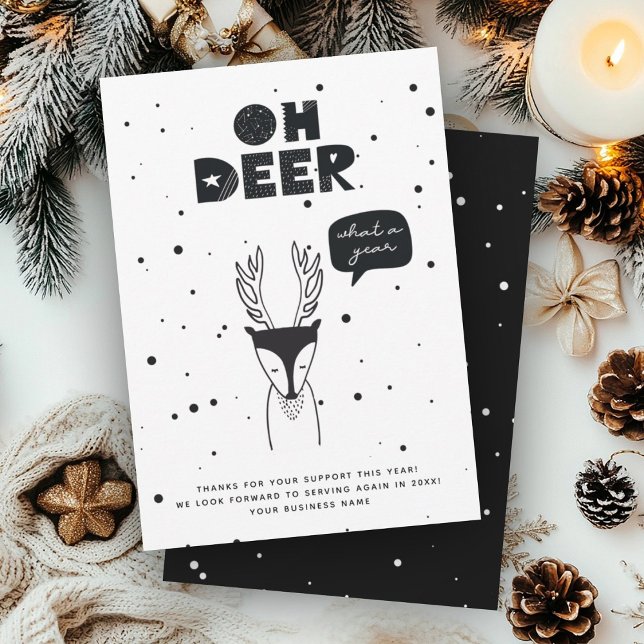 Cartes Pour Fêtes Annuelles AFFAIRES Modernes Nouvel An Amusant Scandinave ten (Créateur téléchargé)