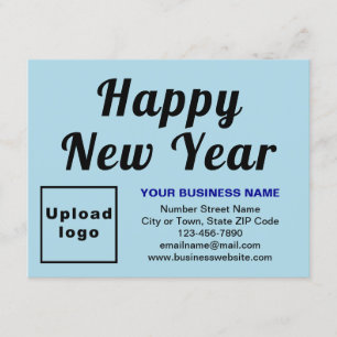 Cartes Pour Fêtes Annuelles Affaires Nouvel An Petit Bleu clair Plat