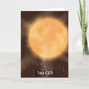 Cartes Pour Fêtes Annuelles Affiche d'art spatial Tau Ceti
