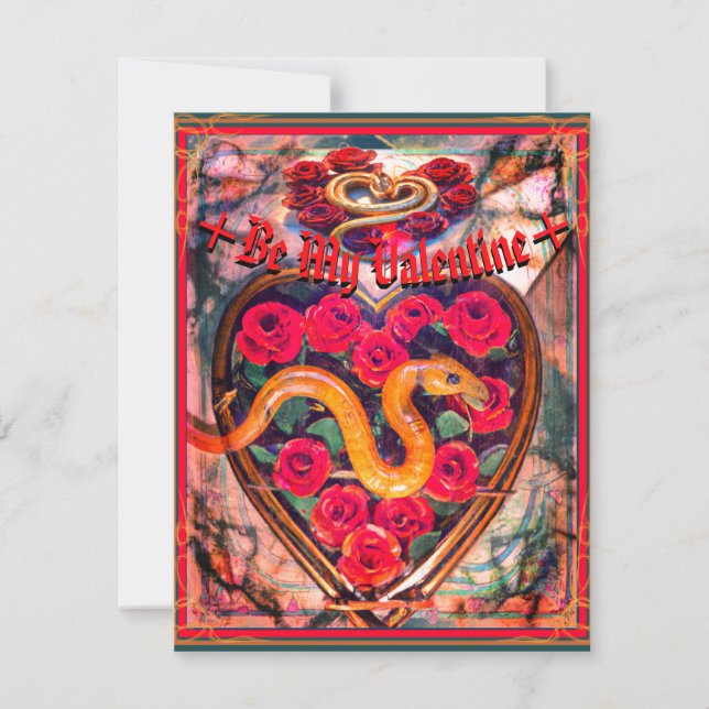 Cartes Pour Fêtes Annuelles Affiche de la Saint-Valentin mortelle de Snake, He (Devant)