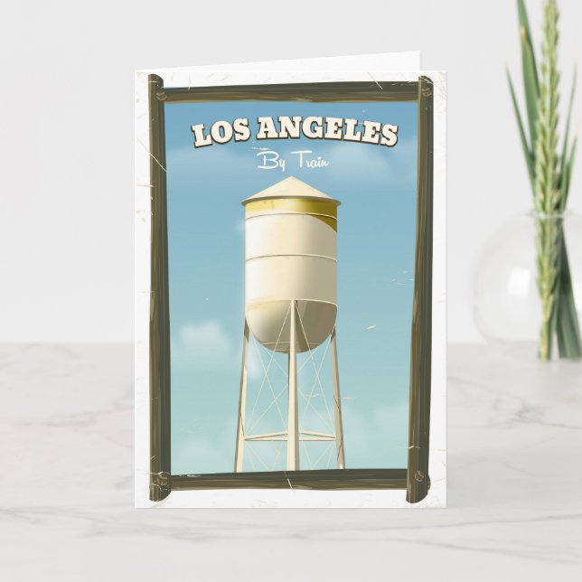 Cartes Pour Fêtes Annuelles Affiche de Los Angeles en train (Devant)