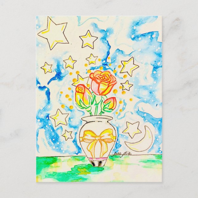 Cartes Pour Fêtes Annuelles Affiche de rose (Devant)
