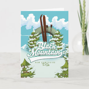 Cartes Pour Fêtes Annuelles Affiche de ski de Black Mountain New Hampshire